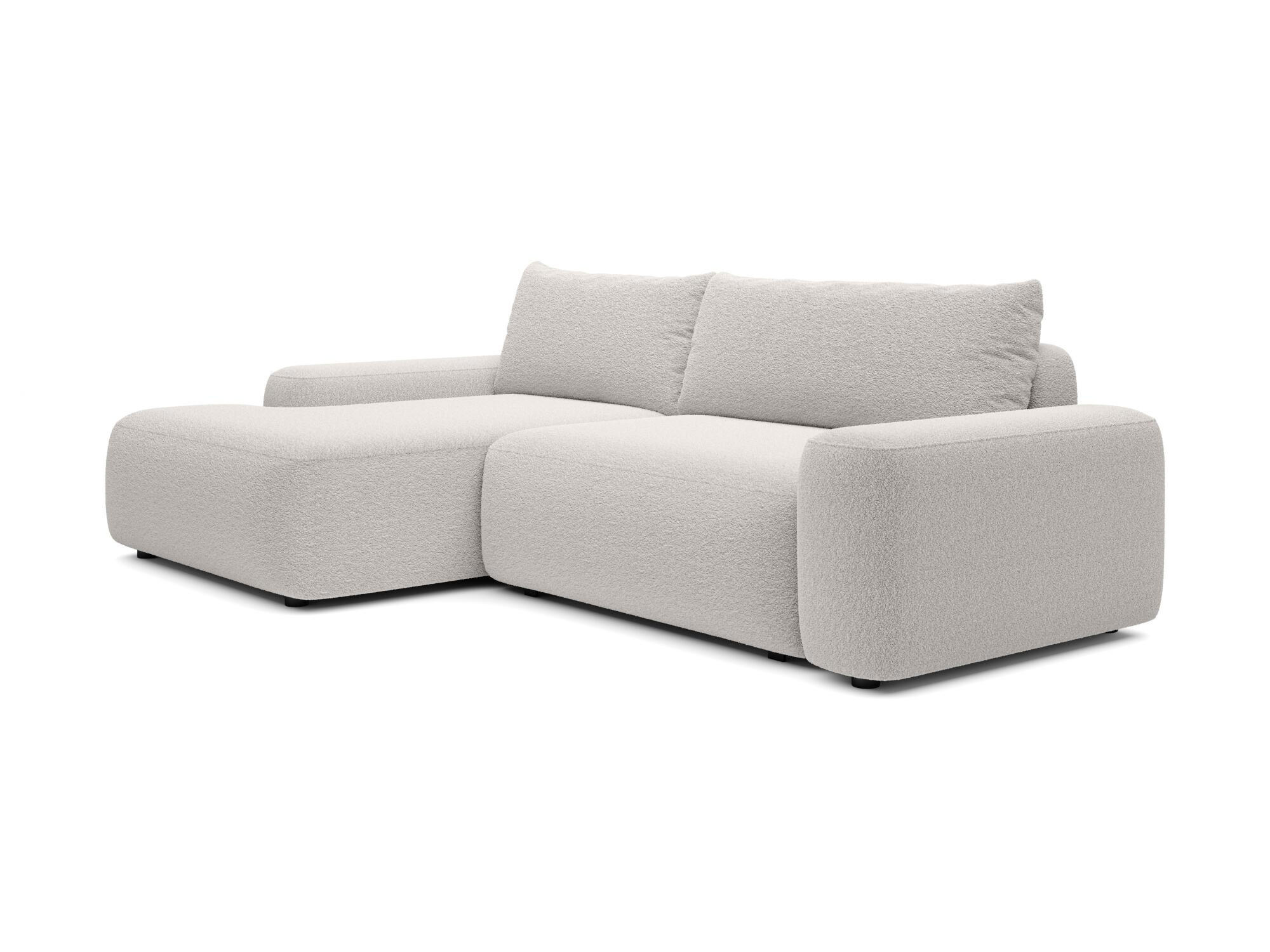 ECKSOFA LOOP Weiß 264x162x87 cm - Weiß, Textil (264/162cm) - FURNLUX