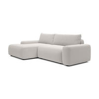ECKSOFA LOOP Weiß 264x162x87 cm - Weiß, Textil (264/162cm) - FURNLUX
