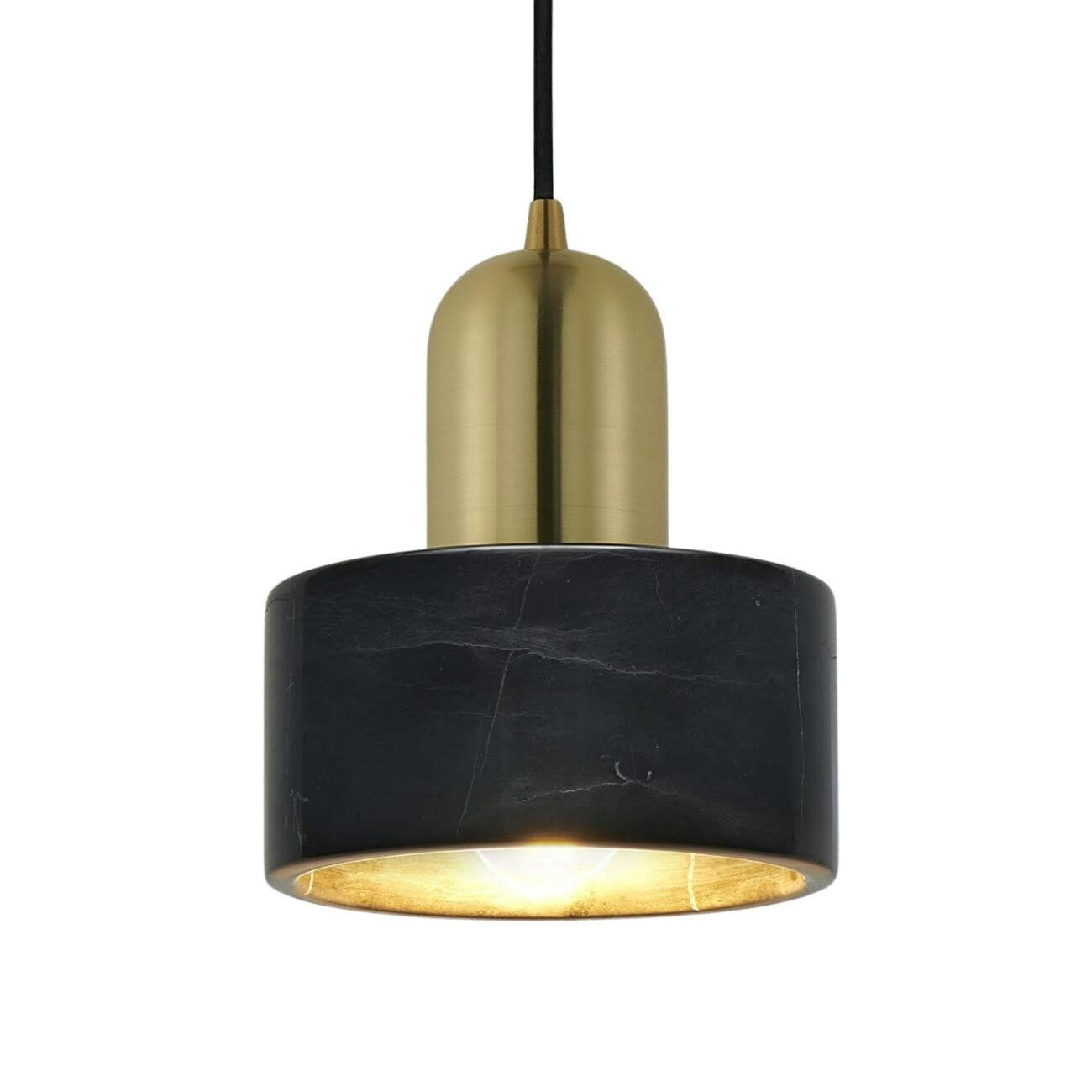 HÄNGELEUCHTE Meryl, Schwarz und gold, 15cm - Goldfarben, Metall (15/15/15cm) - KOSILUM