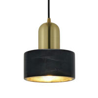 HÄNGELEUCHTE Meryl, Schwarz und gold, 15cm - Goldfarben, Metall (15/15/15cm) - KOSILUM