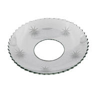 GLAS-KERZENMANSCHETTE (Bobeches) "Sterne" für Kerzen bis Ø 25 mm - Transparent, Paraffin (7/0.2/7cm) - Holfeuer Crystal Design