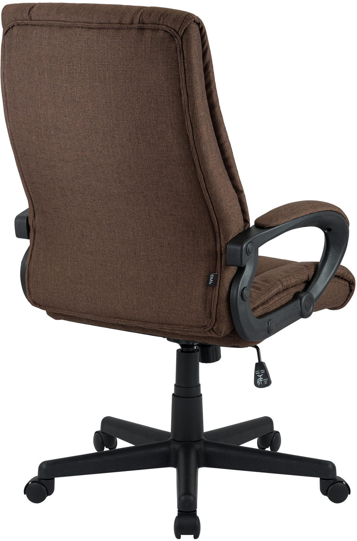 DREHSTUHL Stoff Braun - Schwarz/Braun, Kunststoff/Textil (66/106/70cm) - CLP