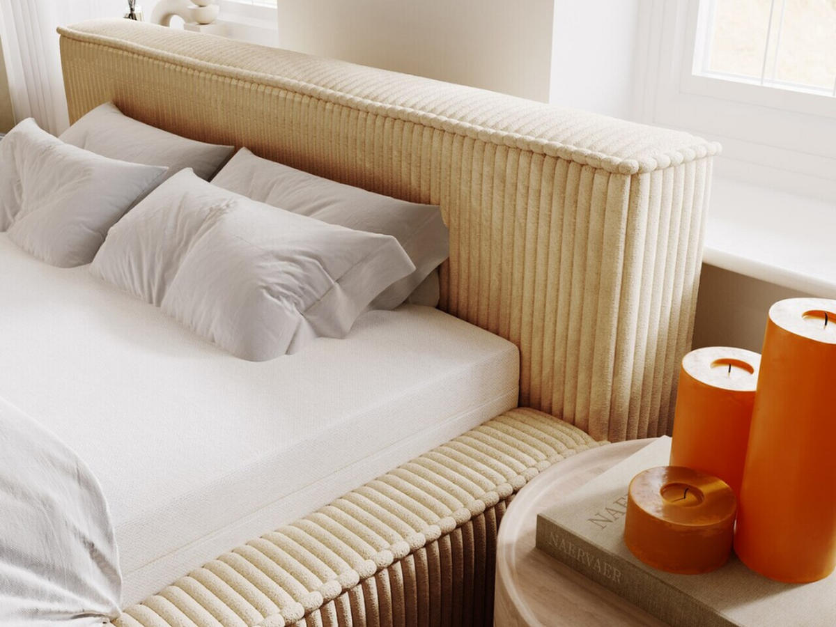 POLSTERBETT Lago 180x200 Beige - Beige, Textil (180/200cm) - Graingold