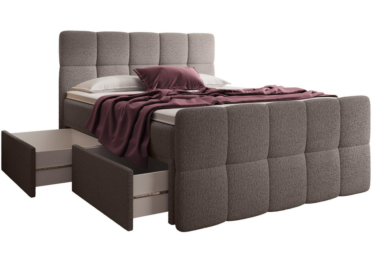 BOXBETT Madison 5 Braun 160/200 H2/H3 Boucle - Braun, Textil (160/200cm) - wonello
