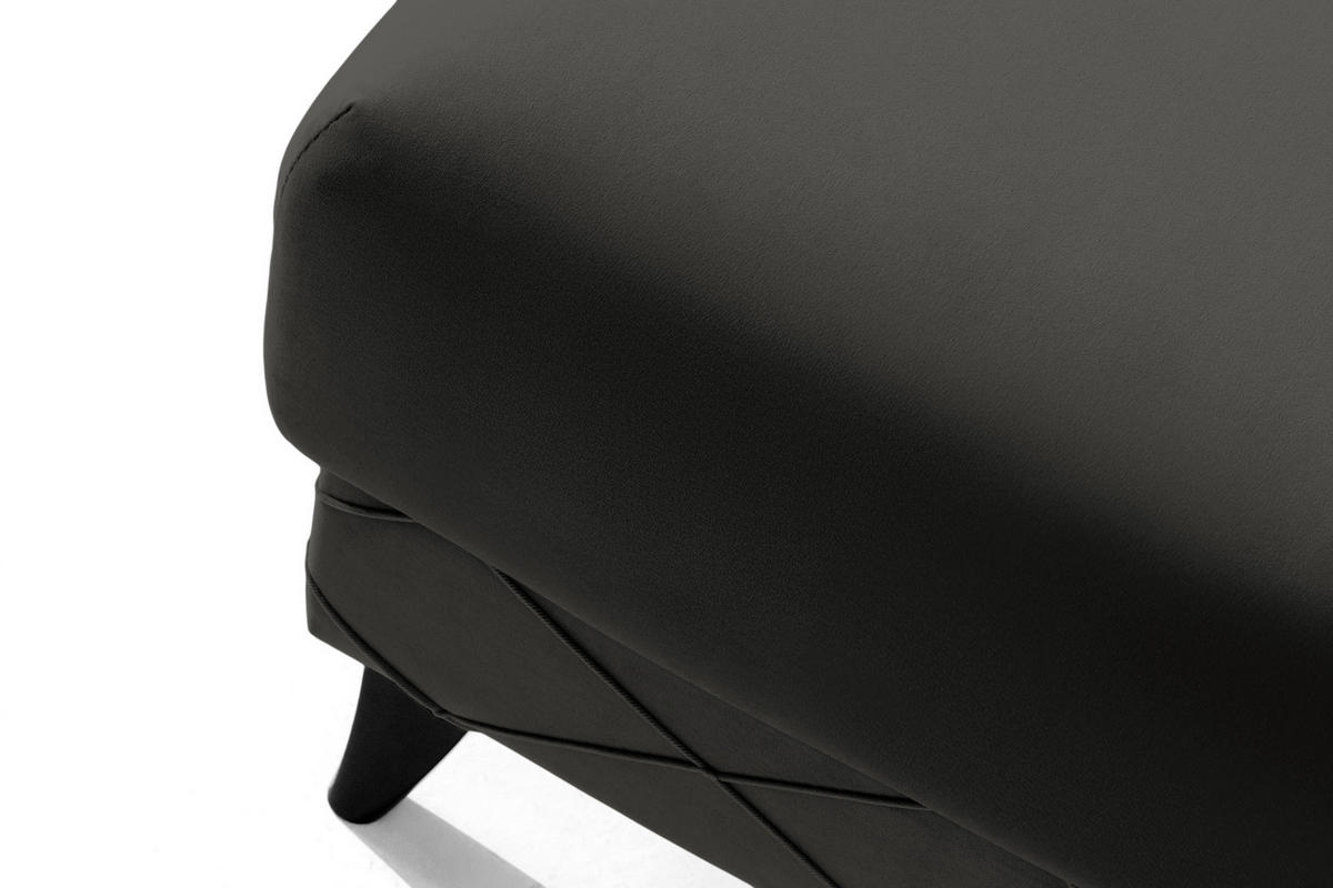 POUF GUSTAVO III Velours, Anthrazit - Anthrazit, Holz/Holzwerkstoff (92/49/92cm) - KONSIMO®