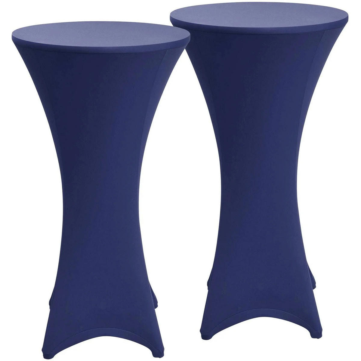 STEHTISCHHUSSE Stella Ø 70cm Blau (2tlg) - Blau, Textil (700/120cm) - Beautissu 