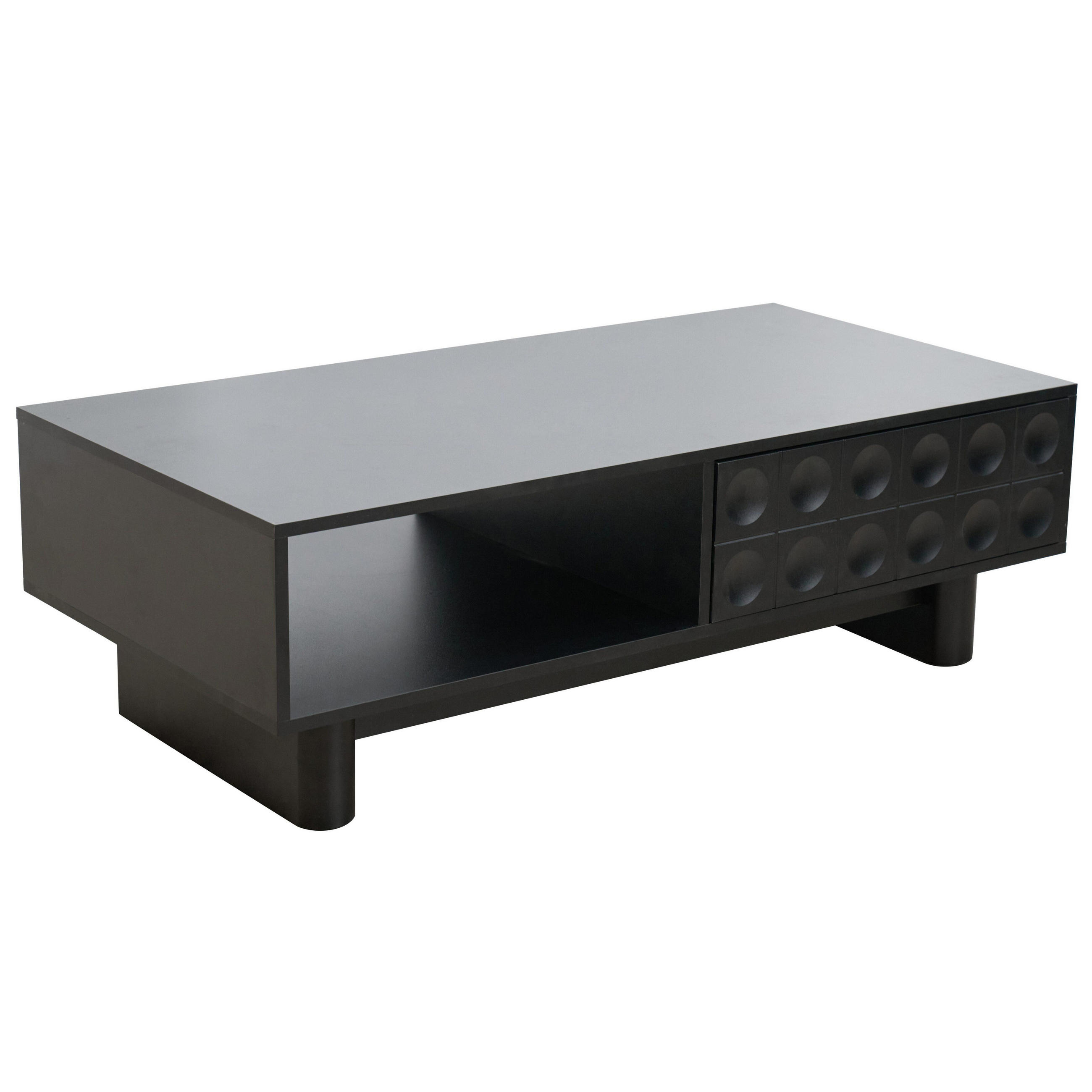 COUCHTISCH, Schwarz - Schwarz, Holz (120/60/39cm) - Oviala