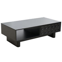 COUCHTISCH, Schwarz - Schwarz, Holz (120/60/39cm) - Oviala