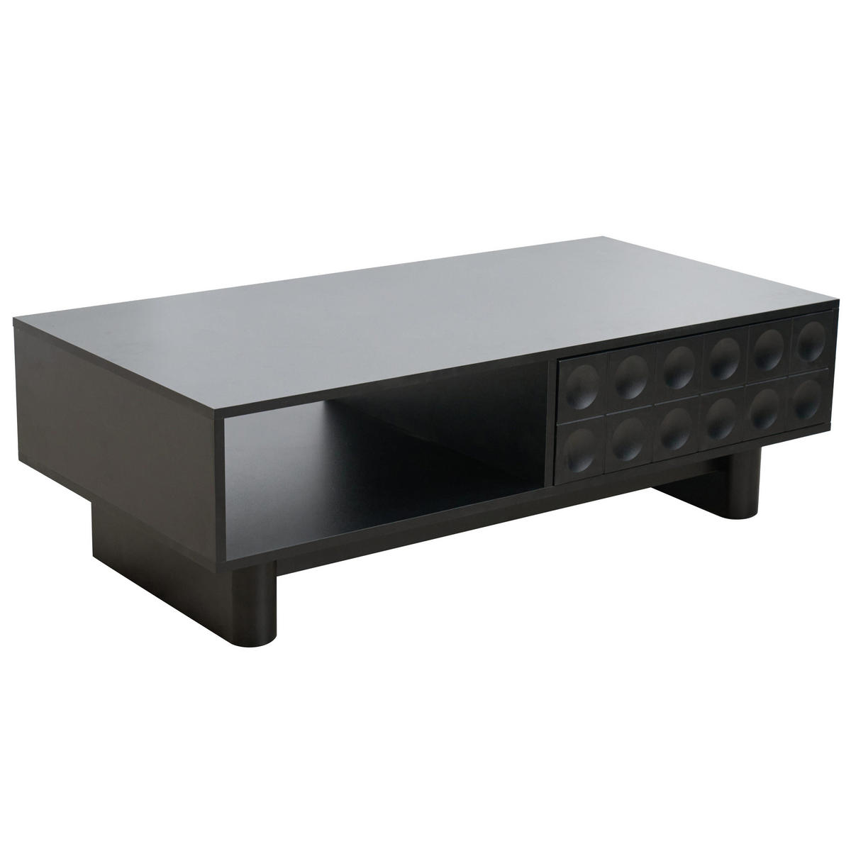 COUCHTISCH, Schwarz - Schwarz, Holz (120/60/39cm) - Oviala