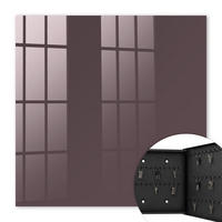 SCHLÜSSELBOX Schwarz 30x30 cm- Türöffnung nach rechts - Grau - Braun, Metall (30/30/5cm) - TULUP