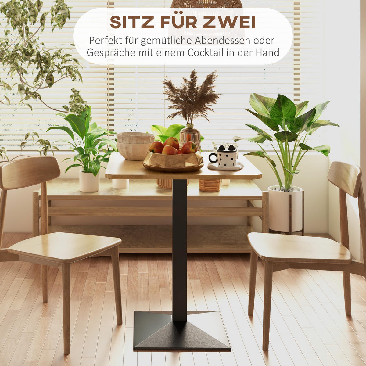 ESSTISCH Dunkelbraun 70.0/70.0/75.0 - Dunkelbraun, Holzwerkstoff (70/70/75cm)