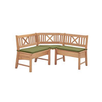ECKBANK Deborah 177 x 177 x 87 Massivholz Buche lackiert/Grün - Buchefarben/Grün, Holz (177/177cm) - 58aufmkessel