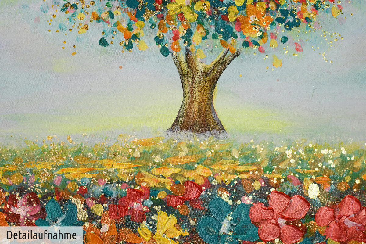 RUČNO SLIKANA AKRILNA SLIKA, 120/60 CM - višebojno, tekstil/drvo (120/60cm) - KUNSTLOFT