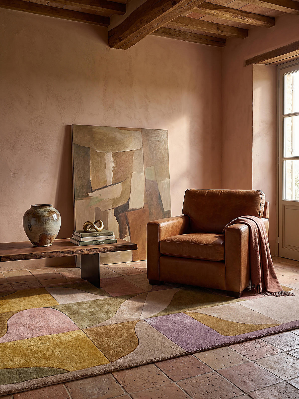 TEPPICH Kurzflor, handgetuftet, EVENLODE, in Multi, Bogenformen, 160 x 230 cm - Multicolor, Textil (160/230cm) - KADIMA DESIGN