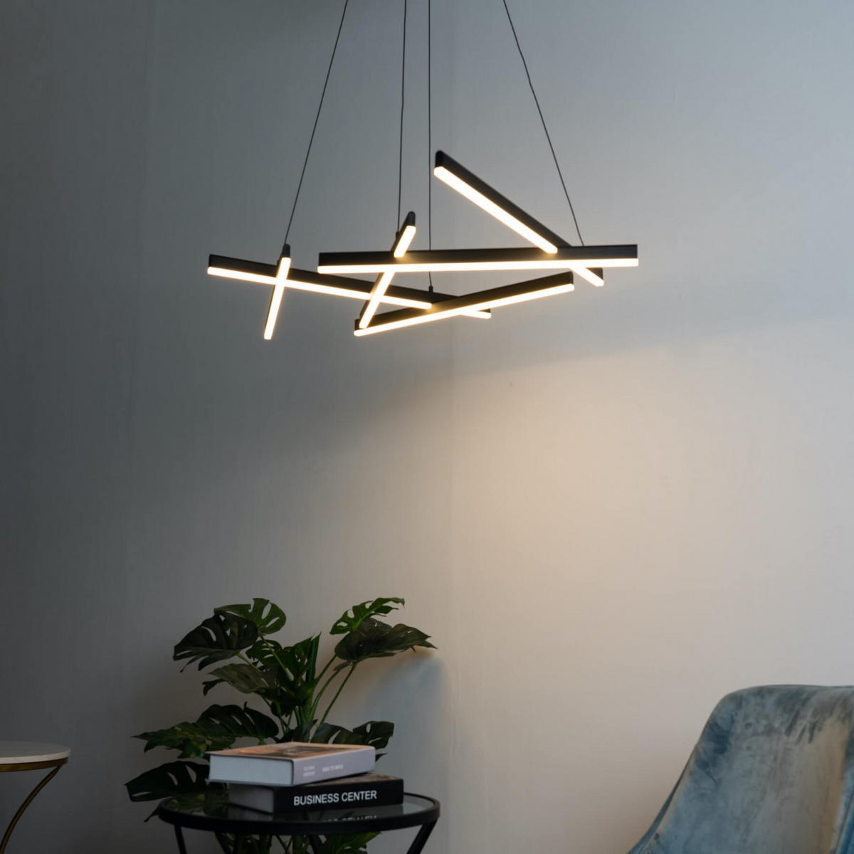 HÄNGELEUCHTE Taranto, Schwarz, 120cm - Schwarz, Metall (105/69/120cm) - KOSILUM