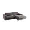 ECKSOFA MADELINE Grau Cord - Schwarz/Grau, Kunststoff/Textil (270/190cm) - KAWOLA