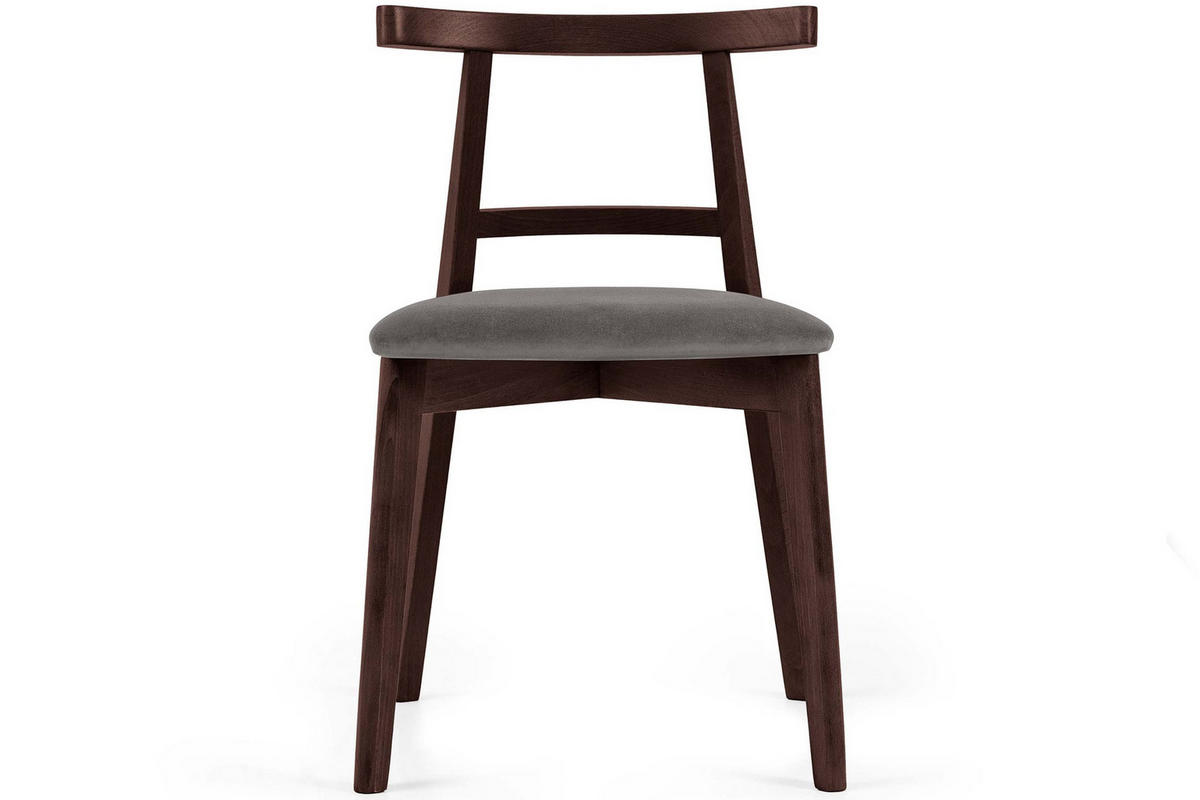ESSTISCHSTÜHLE LILIO 2 St Vintage, Grau / Mahagoni - Grau, Holz/Textil (47/76/45cm) - KONSIMO®