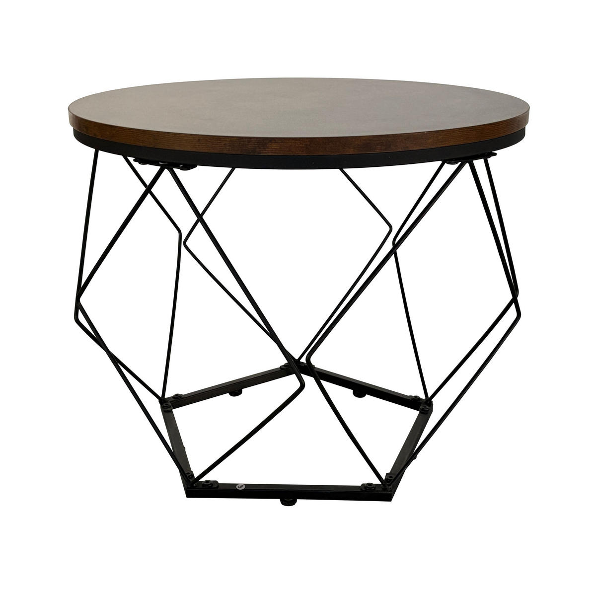 COUCHTISCH 2er Set Rund Braun Holzoptik - Braun, Holzwerkstoff (50/50/44cm) - Home Collective