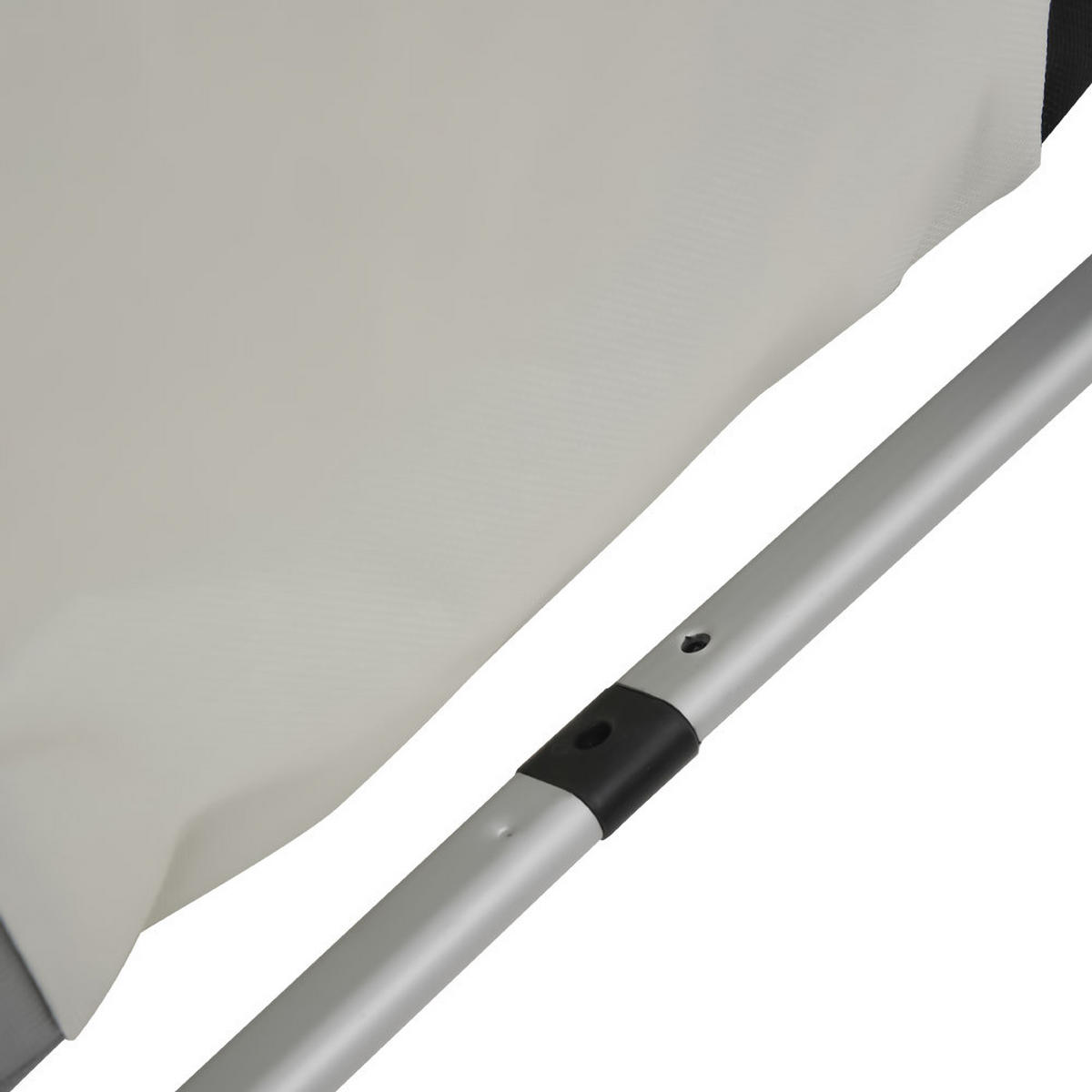 WÄSCHEKORB 3-Fächer Faltbar Aluminiumrahmen Oxford-Gewebe - Schwarz/Weiß, Textil/Metall (66/58/38cm) - Livingandhome