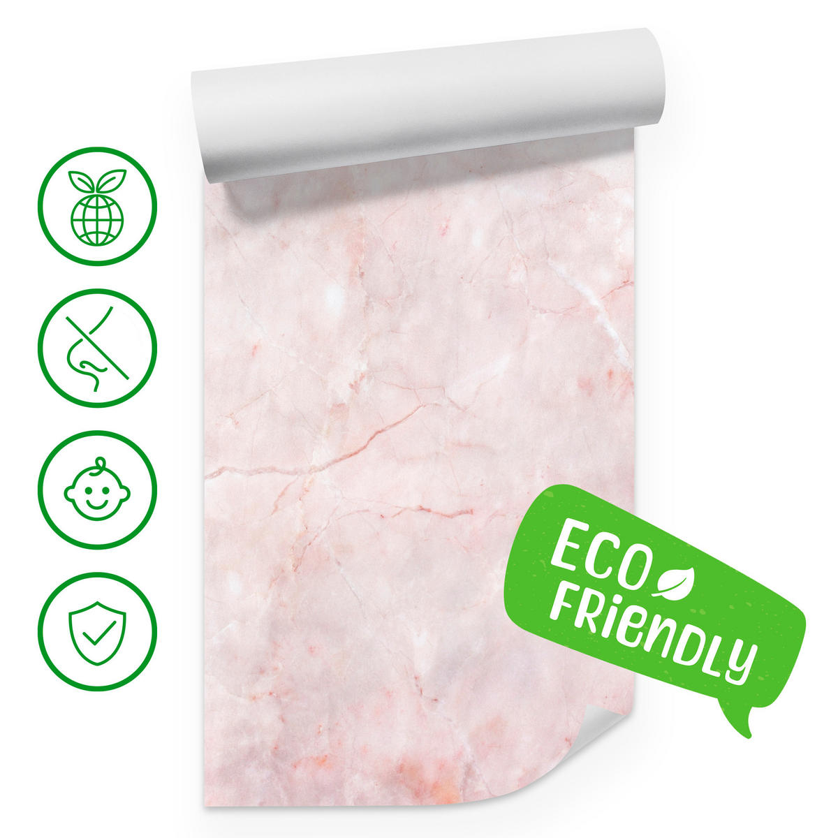 FOTOTAPETA Ružový Mramor Abstrakcia Moderný Vzor 100 x 70 cm - ružová, papier (100/70cm) - Muralo