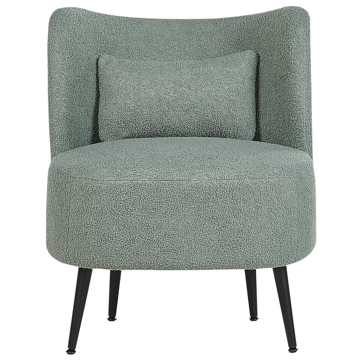 SESSEL BOUCLE Grün Otsby - Grün, Holz/Textil (60/76/55cm) - Beliani
