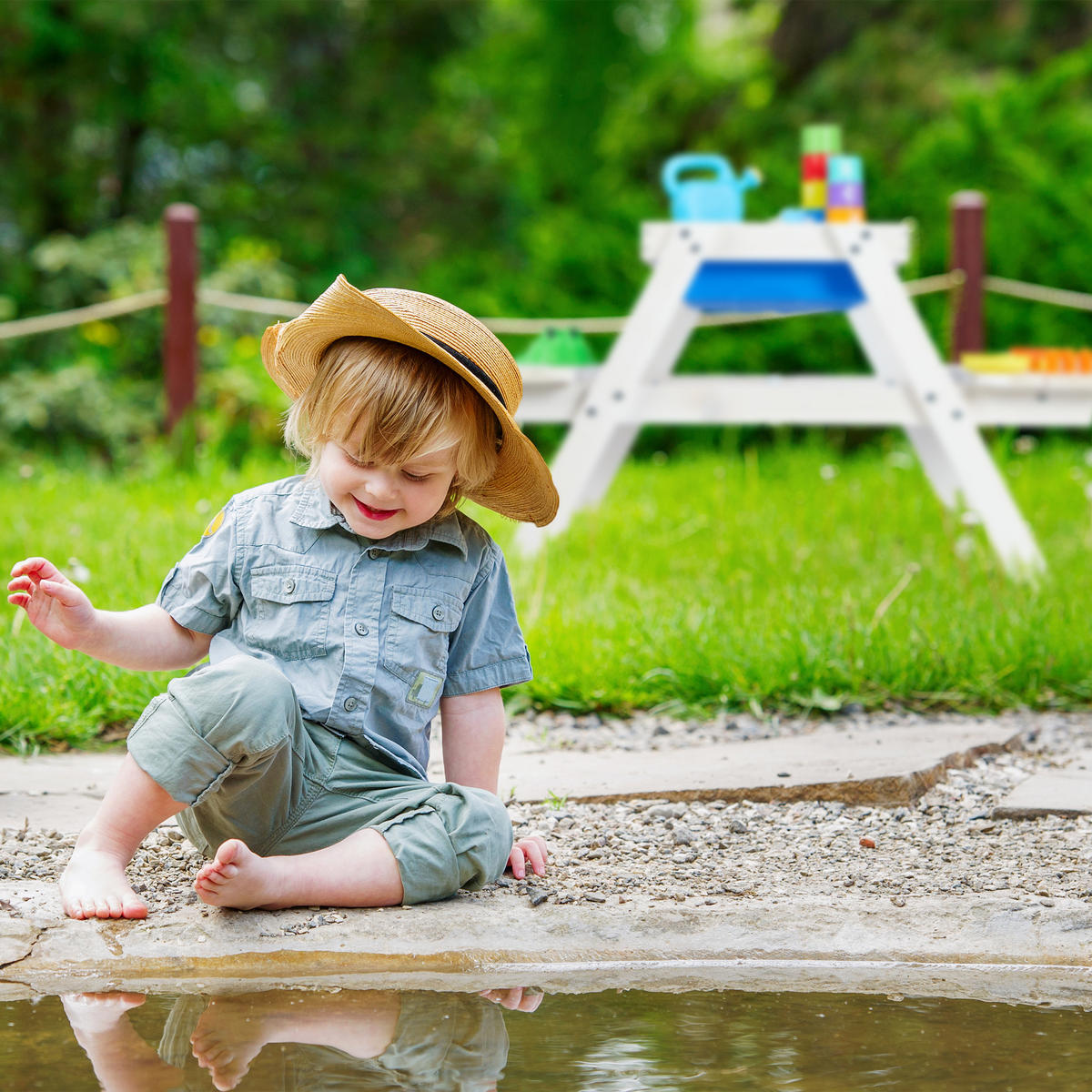 KINDERSITZGRUPPE - Weiß, Holz/Kunststoff - Relaxdays