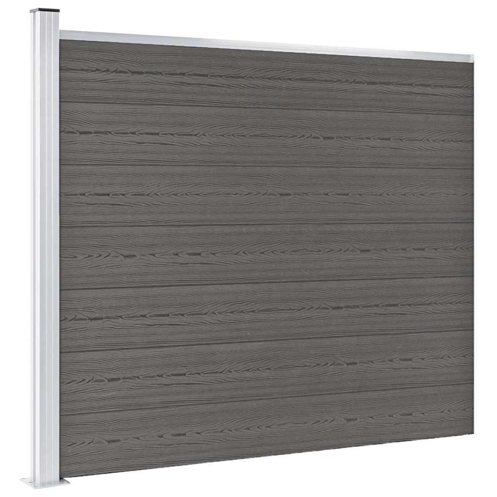 vidaXL Zaunelement Grau 146 cm