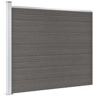 ZAUNELEMENT Wpc 175/146 Cm Grau - Grau, Holzwerkstoff (146cm) - vidaXL