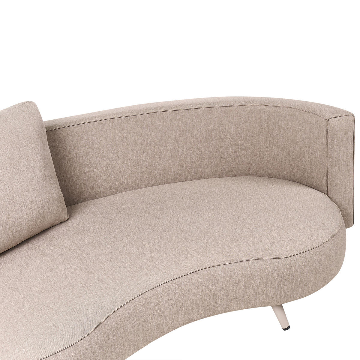 GARTENSOFA 3-Sitzer rechtsseitig Beige Parori - Beige, Textil (210/95/104cm) - Beliani