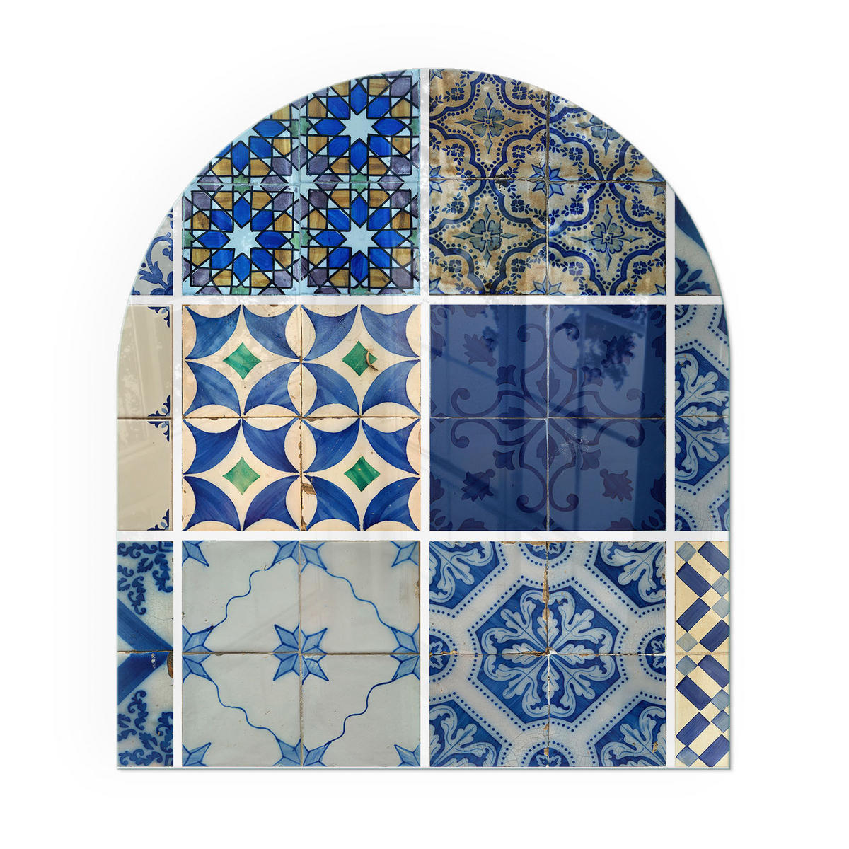 GLASPLATTE für Kamin 80x70 cm - Blau, Glas (80/70/0.4cm) - TULUP