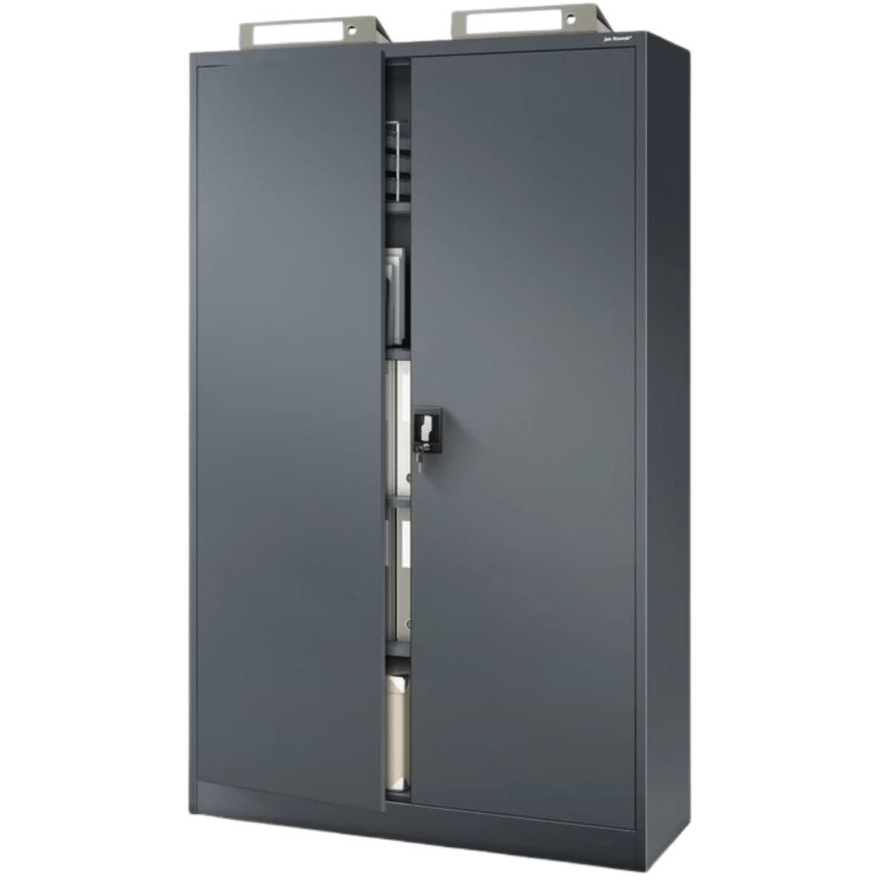 AKTENSCHRANK abschließbar KADO mit Flügeltüren 185x115x40cm Anthrazit - Anthrazit, Metall (115/185/40cm) - DELUKE