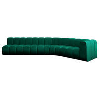 ECKSOFA modulares Sofa Karex-L2 - 399x194x70 cm Grün - Dunkelgrün, Holzwerkstoff/Textil (399/194cm) - ALTDECOR