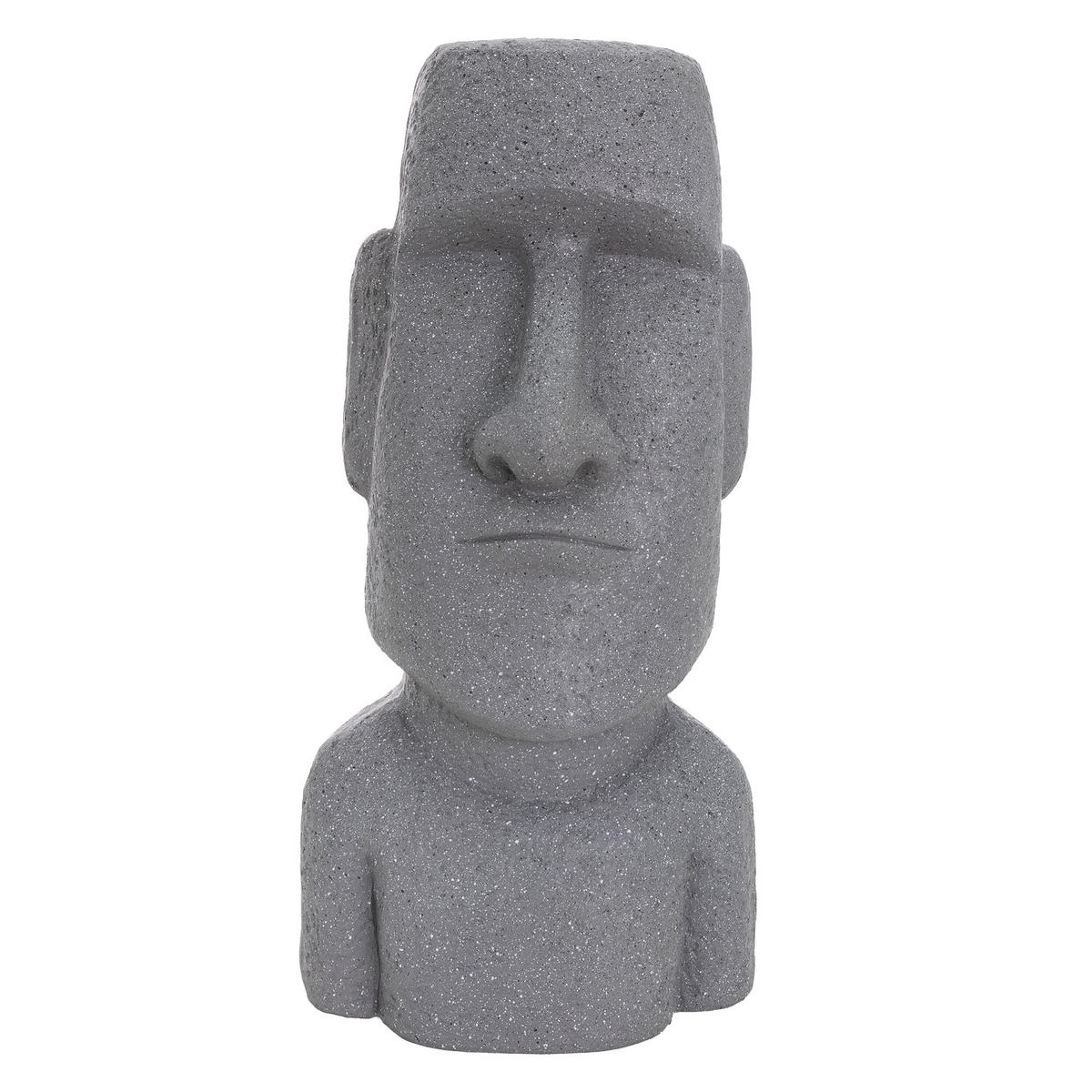 MOAI RAPA NUIL KOPF STATUE Grau 53,5 cm - Grau, Stein (19/53.5/26.5cm) - ECD-Germany
