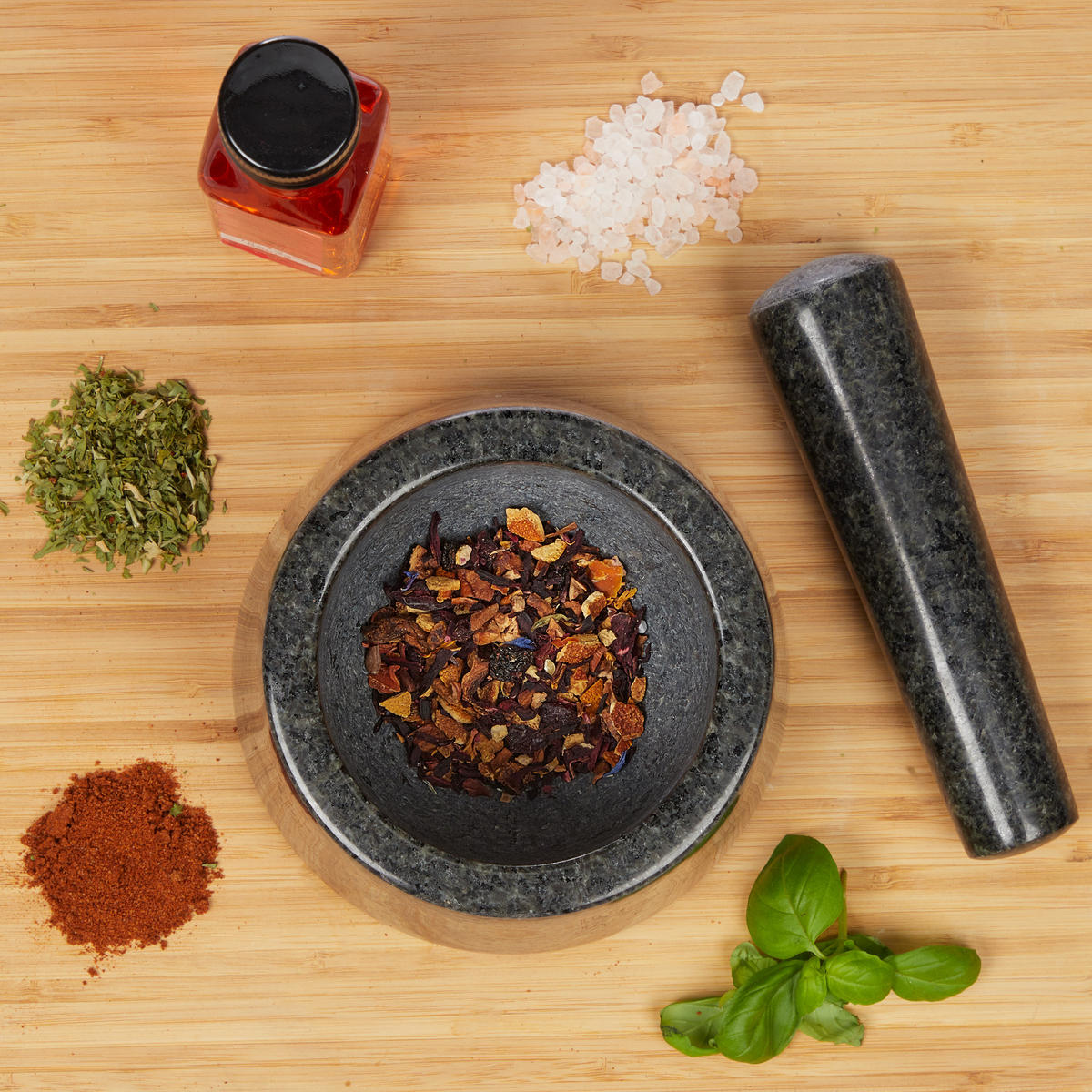 MÖRSER - Anthrazit, Stein (13.5/10/13.5cm) - Relaxdays