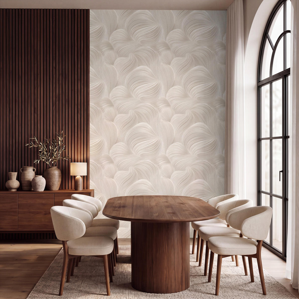 TAPETE - Lines - Ventilator - Beige - 180x300 cm - Creme, Papier (180/300cm) - OnlyWow