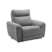 RELAXSESSEL elektrisch - Stoff - Grau - DJARALO - Grau, Textil (96/106/120cm) - Vente-Unique