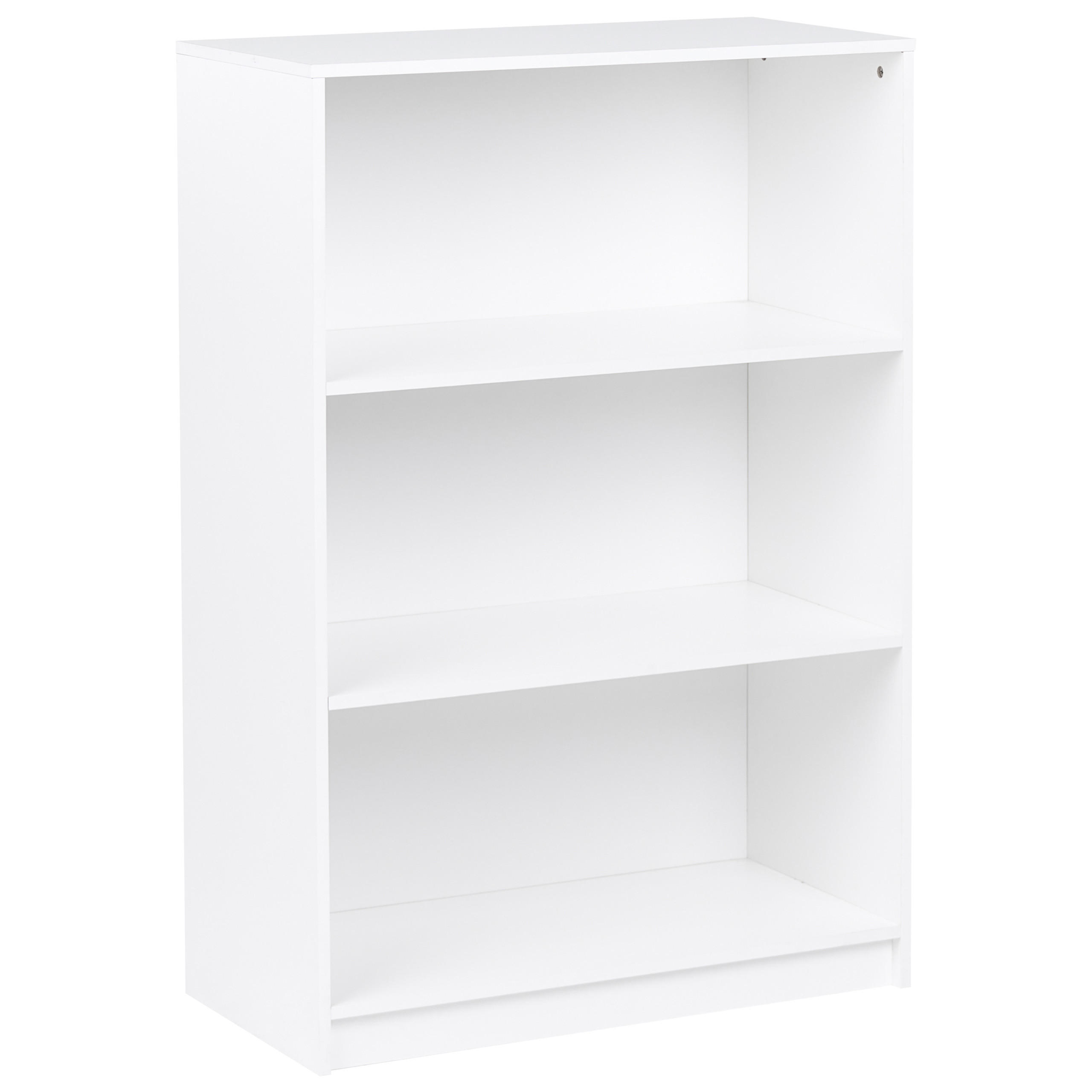 BÜCHERREGAL mit 3 Ebenen 117 cm Weiß Zehna - Weiß, Holzwerkstoff (80/117/40cm) - Beliani
