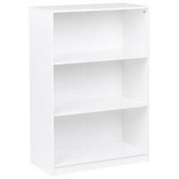 BÜCHERREGAL mit 3 Ebenen 117 cm Weiß Zehna - Weiß, Holzwerkstoff (80/117/40cm) - Beliani