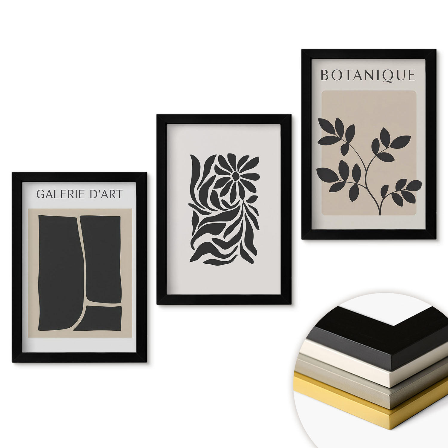 ArtPrintCave Wandbilder Schwarz 20x30 cm