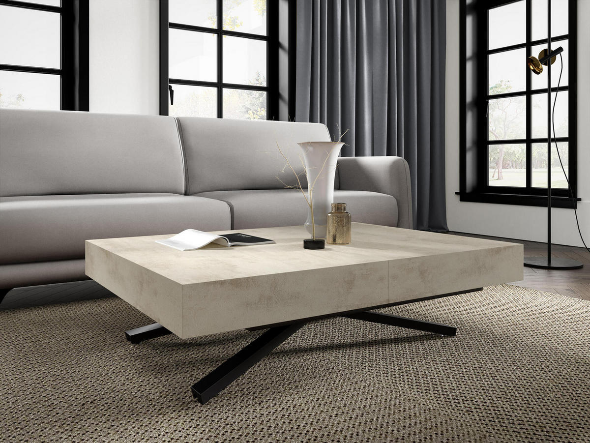 COUCHTISCH SANNA X Weiß 80x200x80 cm - Weiß, Holzwerkstoff (200/80/80cm) - FURNLUX