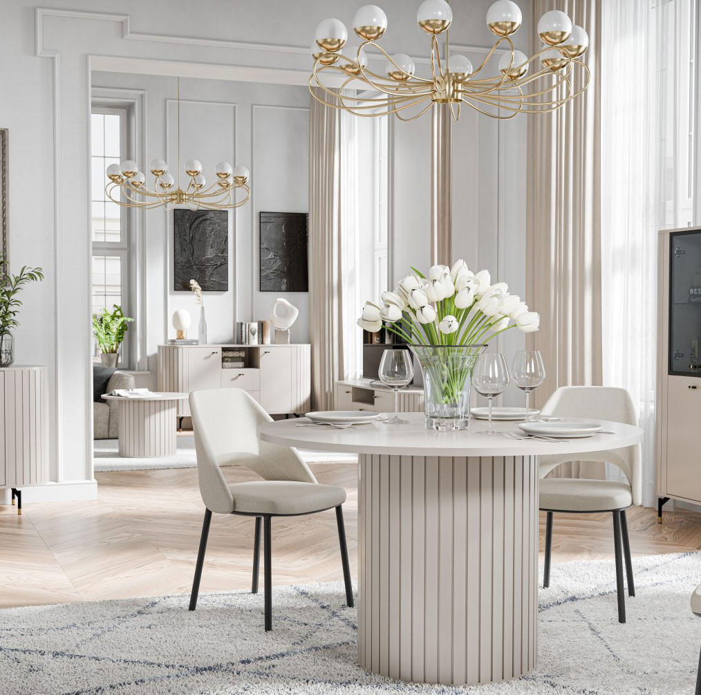 ESSTISCH Zama Kaschmir 120 / 120 / 75 cm - Kaschmir, Holz/Holzwerkstoff (120/120/75cm) - Feldmann-Wohnen