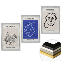 WANDBILDER 3er Set - 40x60 cm Silberner Rahmen - Matisses moderne Plakate - Silberfarben, Kunststoff (40/60cm) - ArtPrintCave