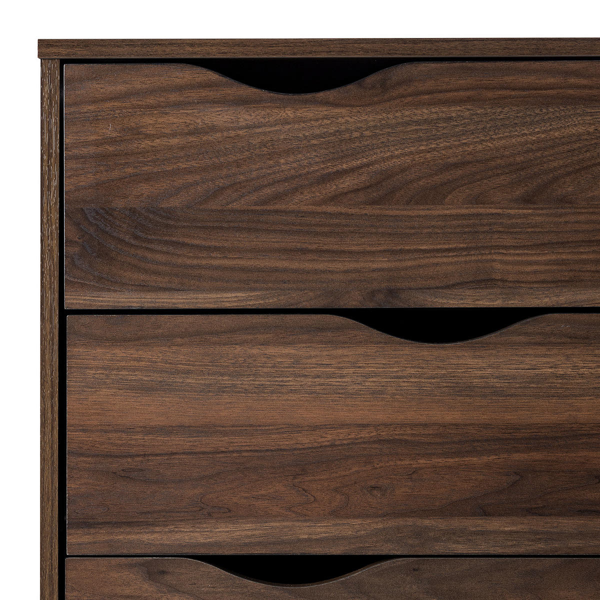 KOMMODE - 5 Schubladen, Walnuss Dekor - Walnussfarben, Holz/Holzwerkstoff (98/101/39cm) - home24