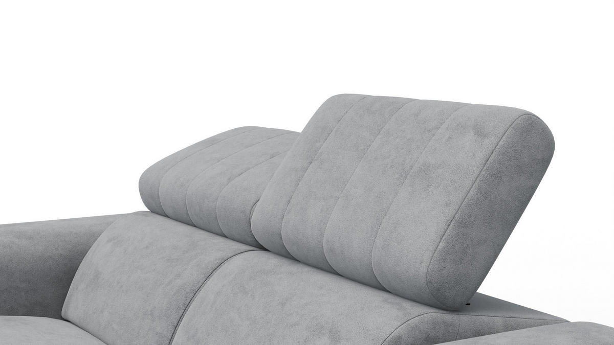 RELAXSOFA NORDEL 2-Sitzer, grau - Schwarz/Grau, Holz/Textil (150/80/105cm) - Courtois Laville