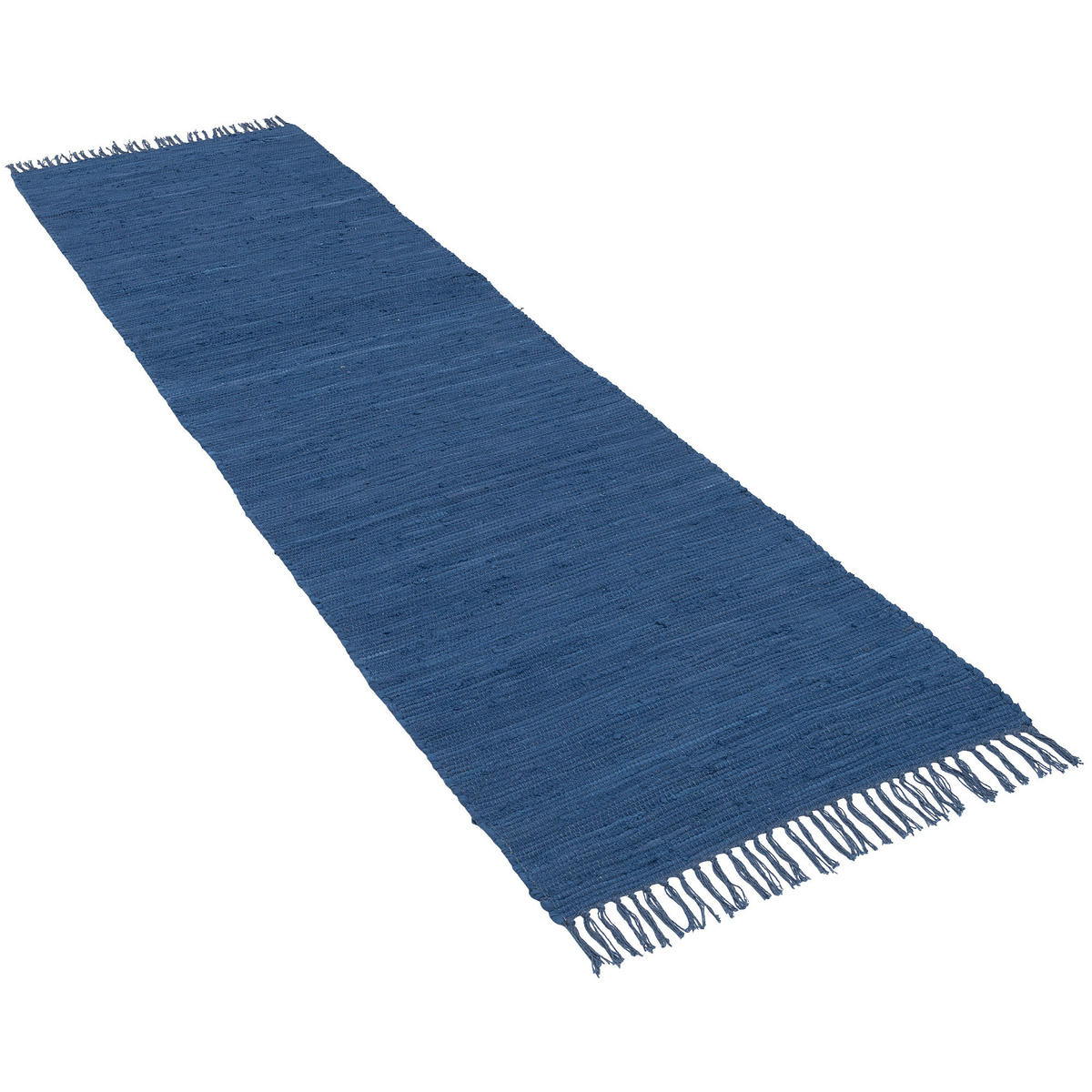 BAUMWOLLE NATUR TEPPICH LÄUFER JOLLY COTTON - Dunkelblau, Textil (70/250cm) - Pergamon