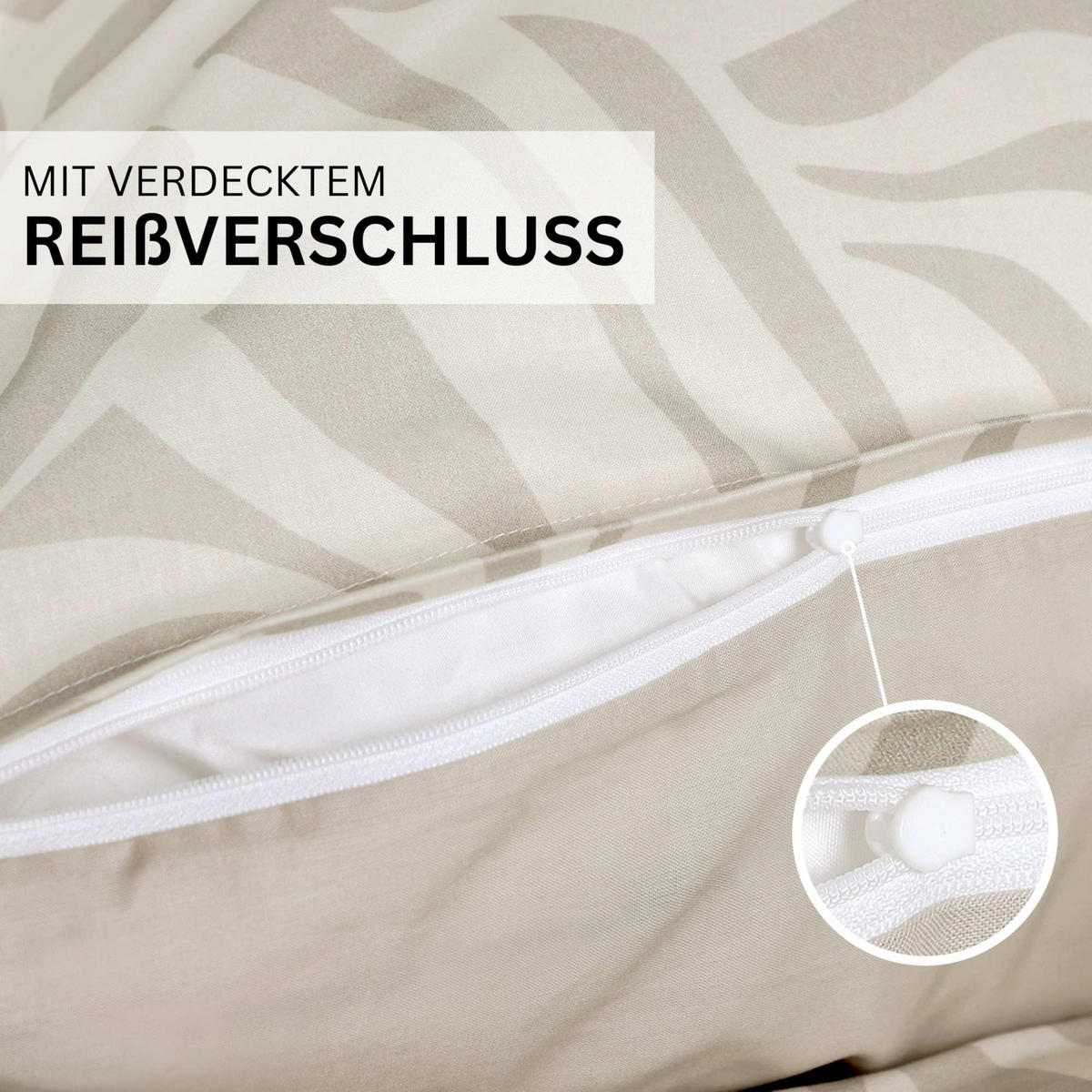 RENFORCÉ BETTWÄSCHE SALMLO - Beige, Textil (140/200cm) - Esprit