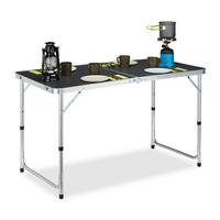 KEMPINGOVÝ stôl - viacfarebná, kov/kompozitné drevo (60/120/70.5cm) - Relaxdays