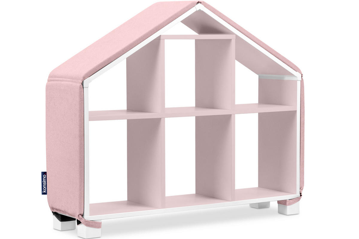 BEZUG-FÜR-BÜCHERREGAL MIRUM Abdeckung, Rosé - Pink, Textil (81/3/25cm) - KONSIMO®
