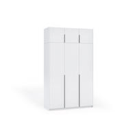 DREHTÜRENSCHRANK AMARA 148/250/58cm 3-türig Weiß - Weiß, Holzwerkstoff (148/250/58cm) - MASSENO
