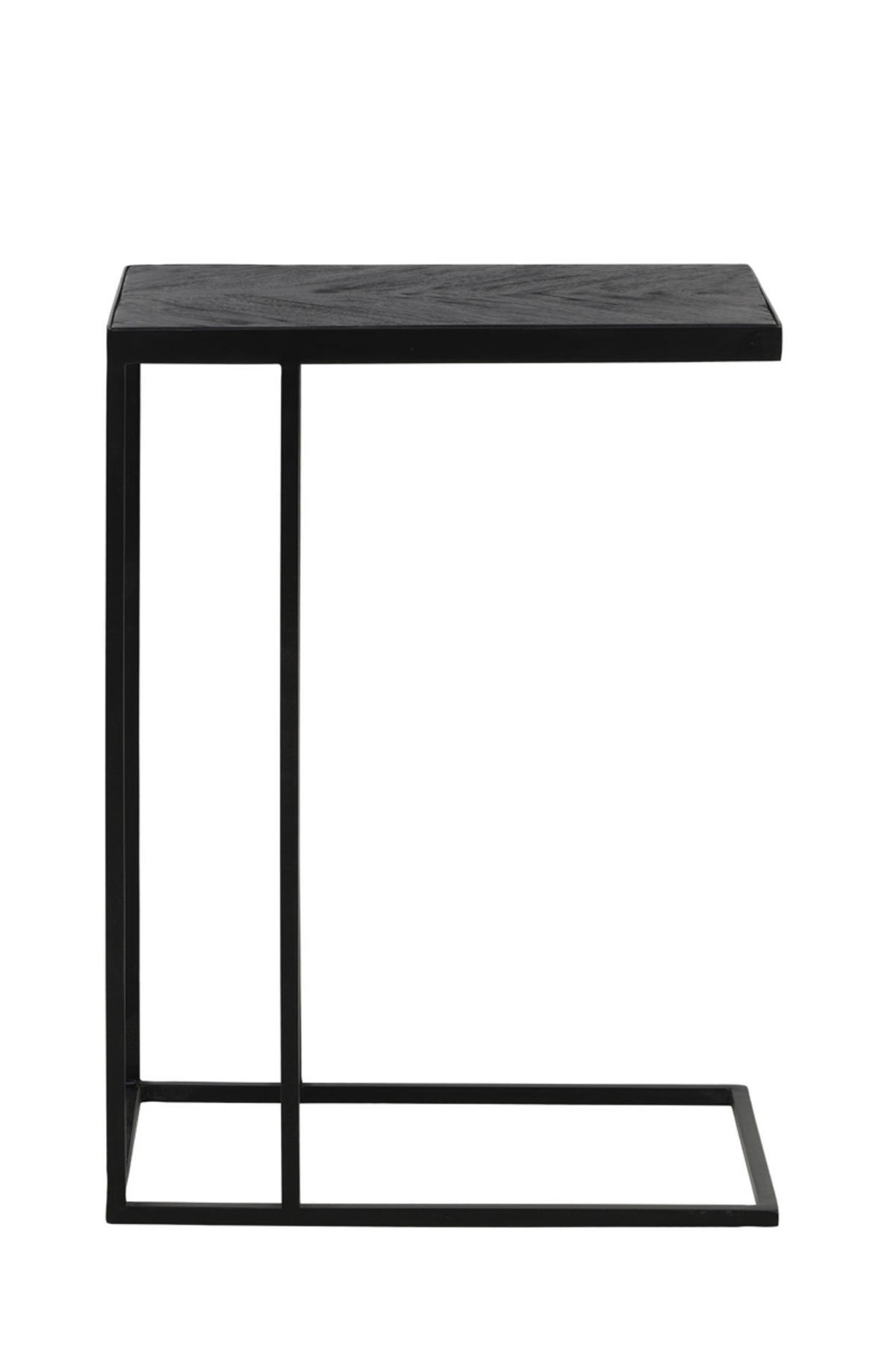 BEISTELLTISCH Chisa Braun 45/30/62 cm - Schwarz, Metall (45/30/62cm) - Light & Living
